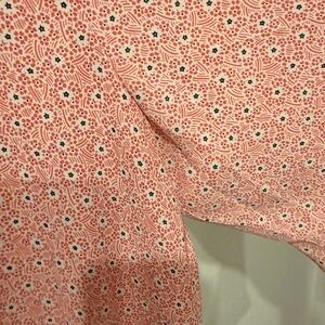 LOFT Red and White Floral Shirt